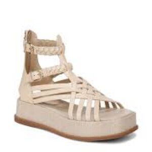Sam Edelman Nicki Gladiator Sandals Tan Leather Strappy Platform Size 6.5